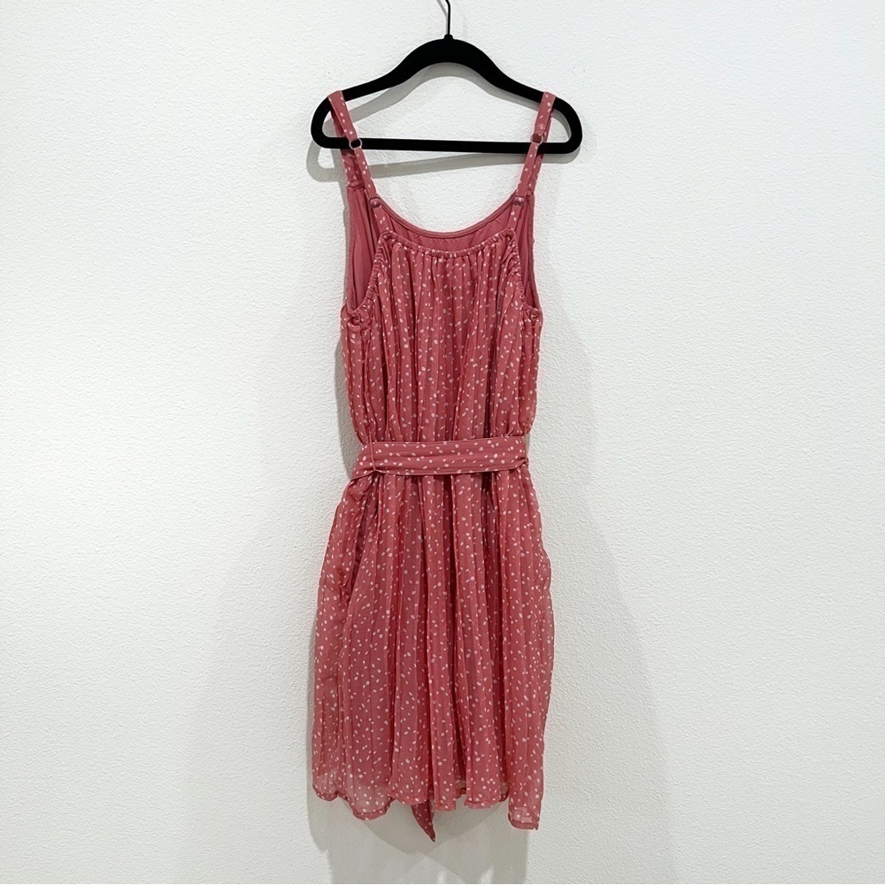 ABERCROMBIE Kids Pleated Pink and White Poka Dot Dress - Picture 3 of 11